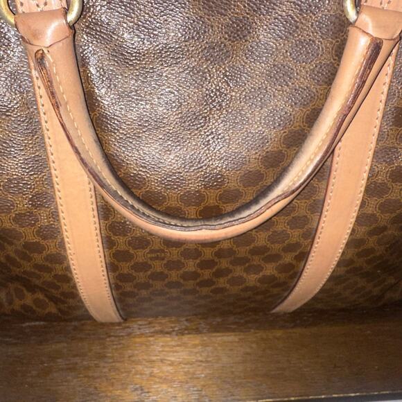 CELINE Macadam Brown Leather Briefcase Laptop tote Authentic used includes COA - Picture 3 of 15